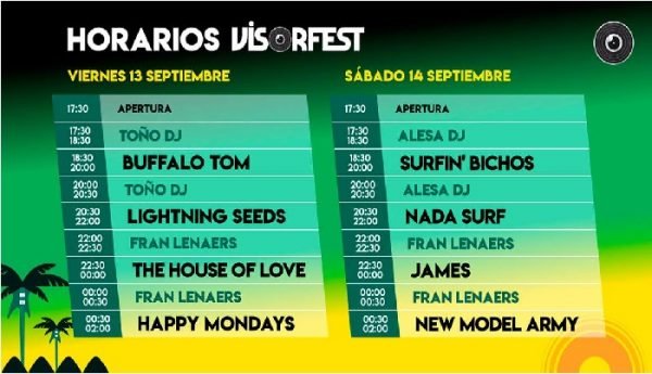 Horarios del Visor Fest 2019